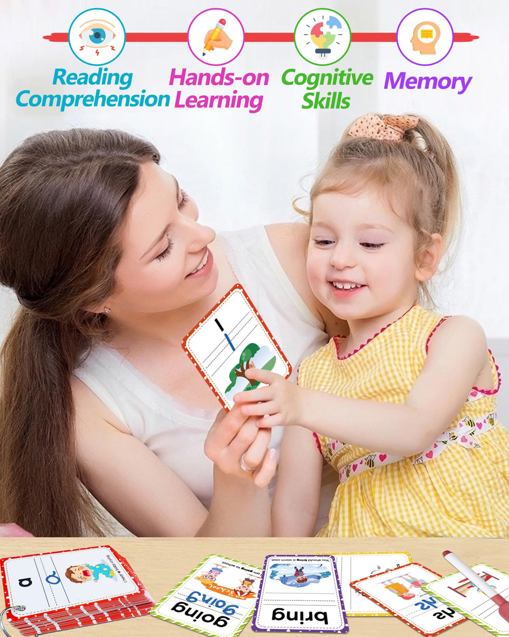 Each word features a sentence and picture to support contextual learning