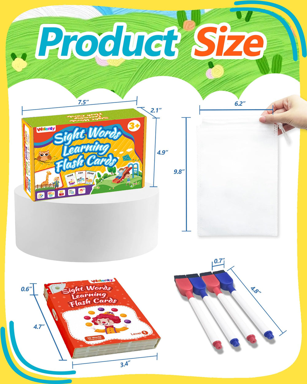 Thick, durable Walenty flash cards resist bending during daily homeschool use