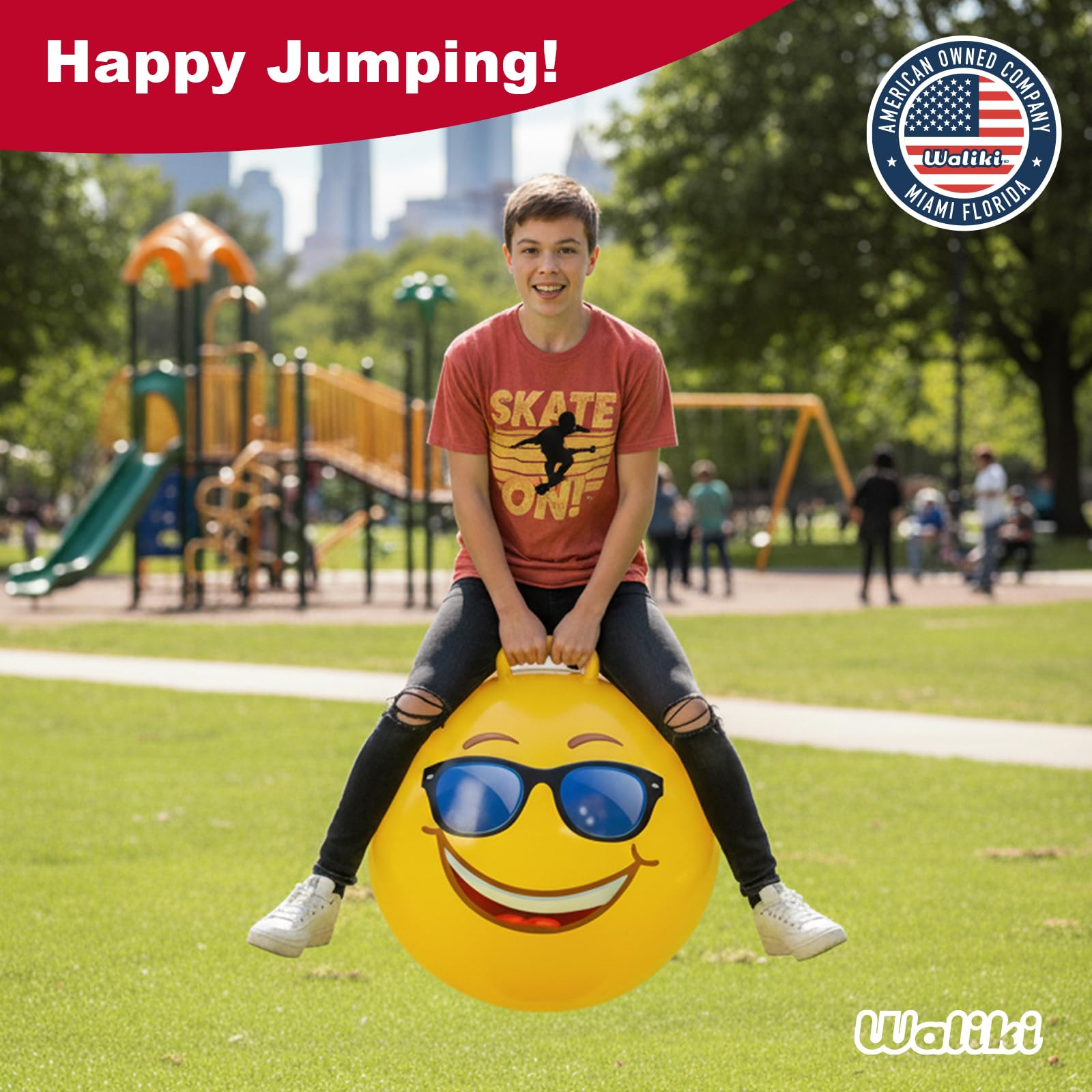 WALIKI field day activities with hippity-hop ball