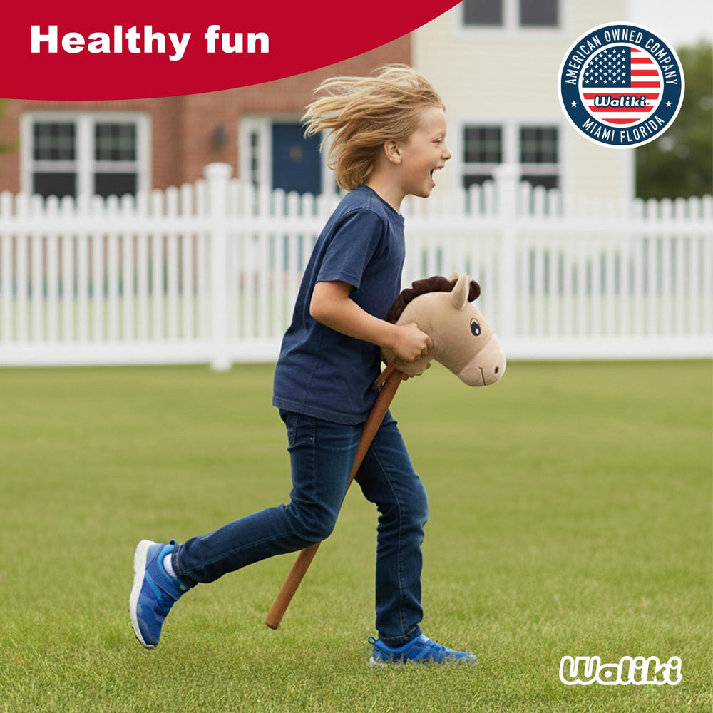 WALIKI stick horse toy suitable for toddlers and preschoolers.