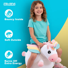 WALIKI Unicorn Hopper Ball 18-inch ride-on ready for indoor and outdoor adventures.