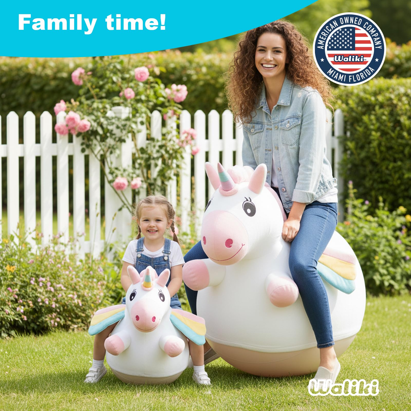 WALIKI Unicorn Hopper Ball easy-clean removable cover makes maintenance simple.