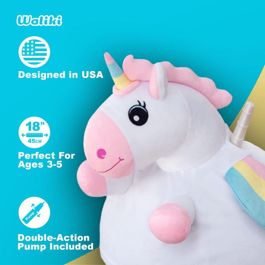 WALIKI Unicorn Hopper Ball shows easy-grip handles for secure, confident bouncing.