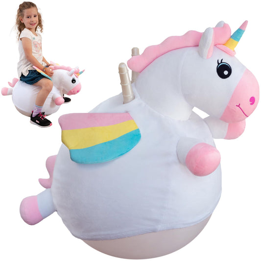 WALIKI Unicorn Hopper Ball with removable plush cover for easy cleaning and cozy play.