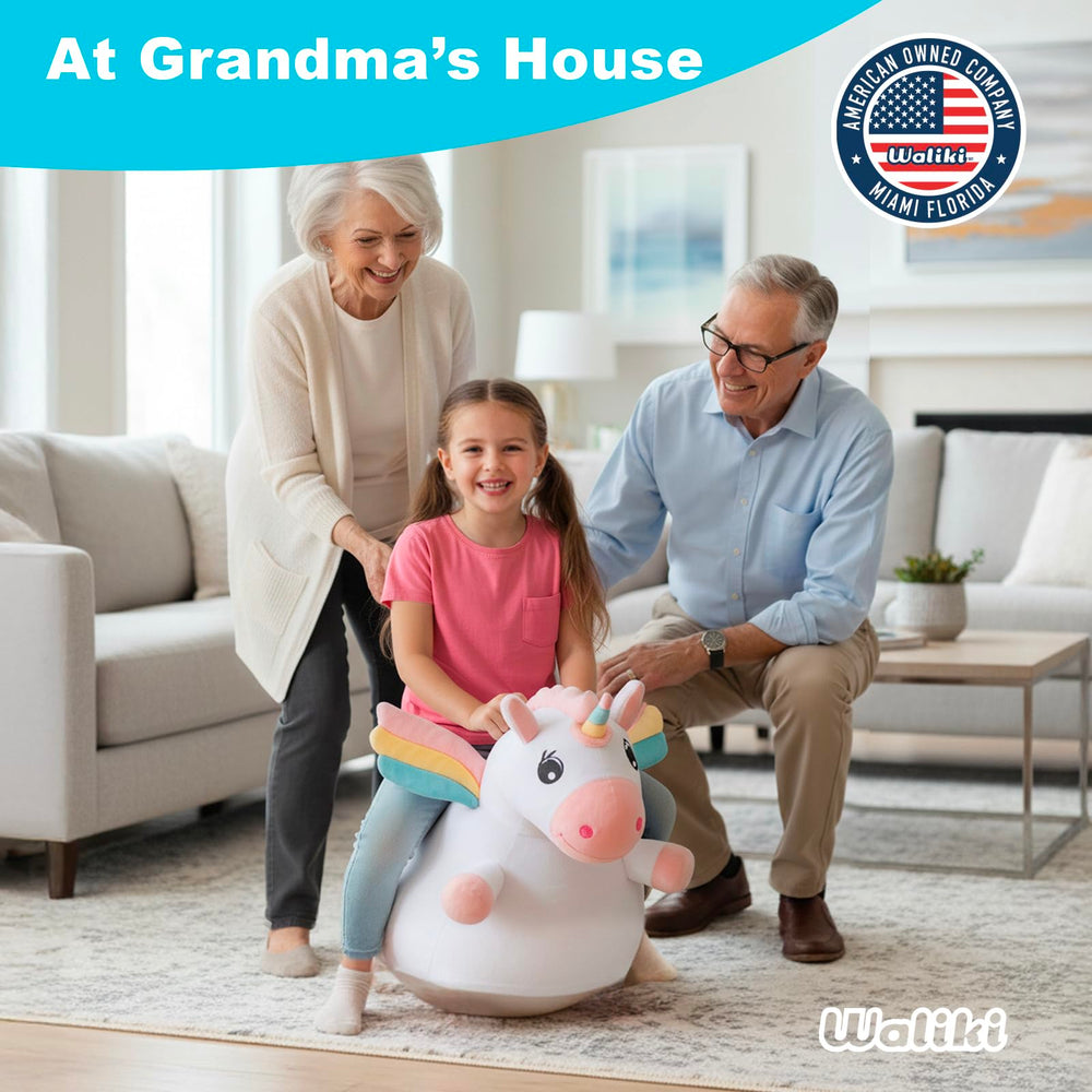 WALIKI Unicorn Hopper Ball supports active play and coordination during family time.