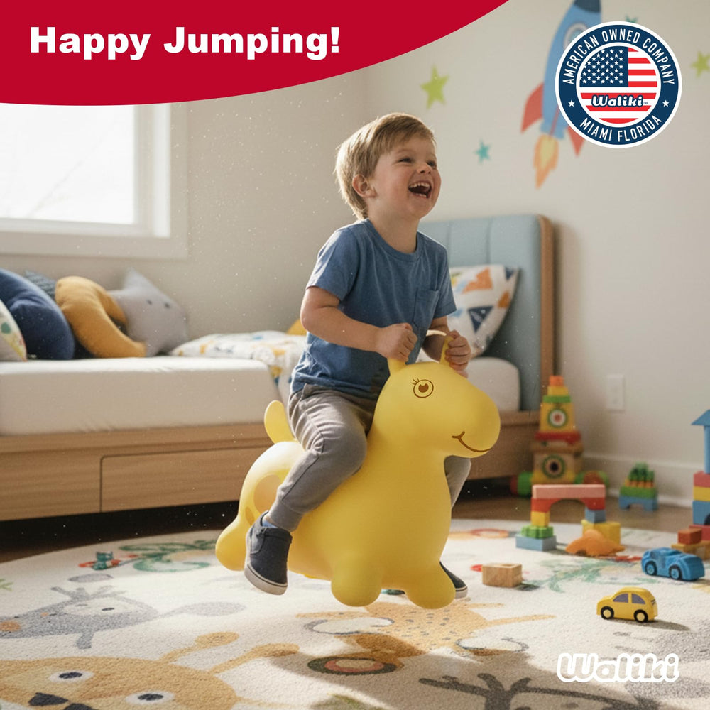 WALIKI bouncy toy in living room and backyard provides hours of active fun