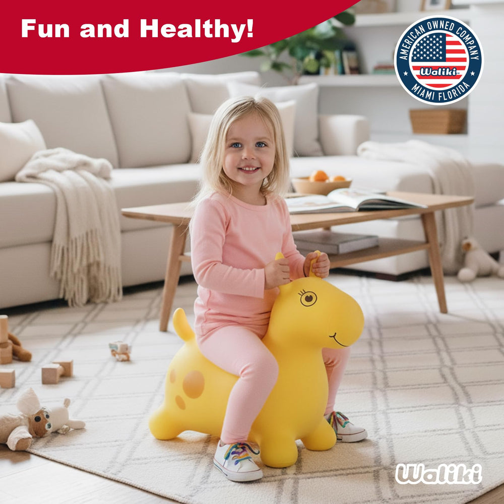 WALIKI inflatable horse demonstrates safe, anti-burst construction for worry-free play