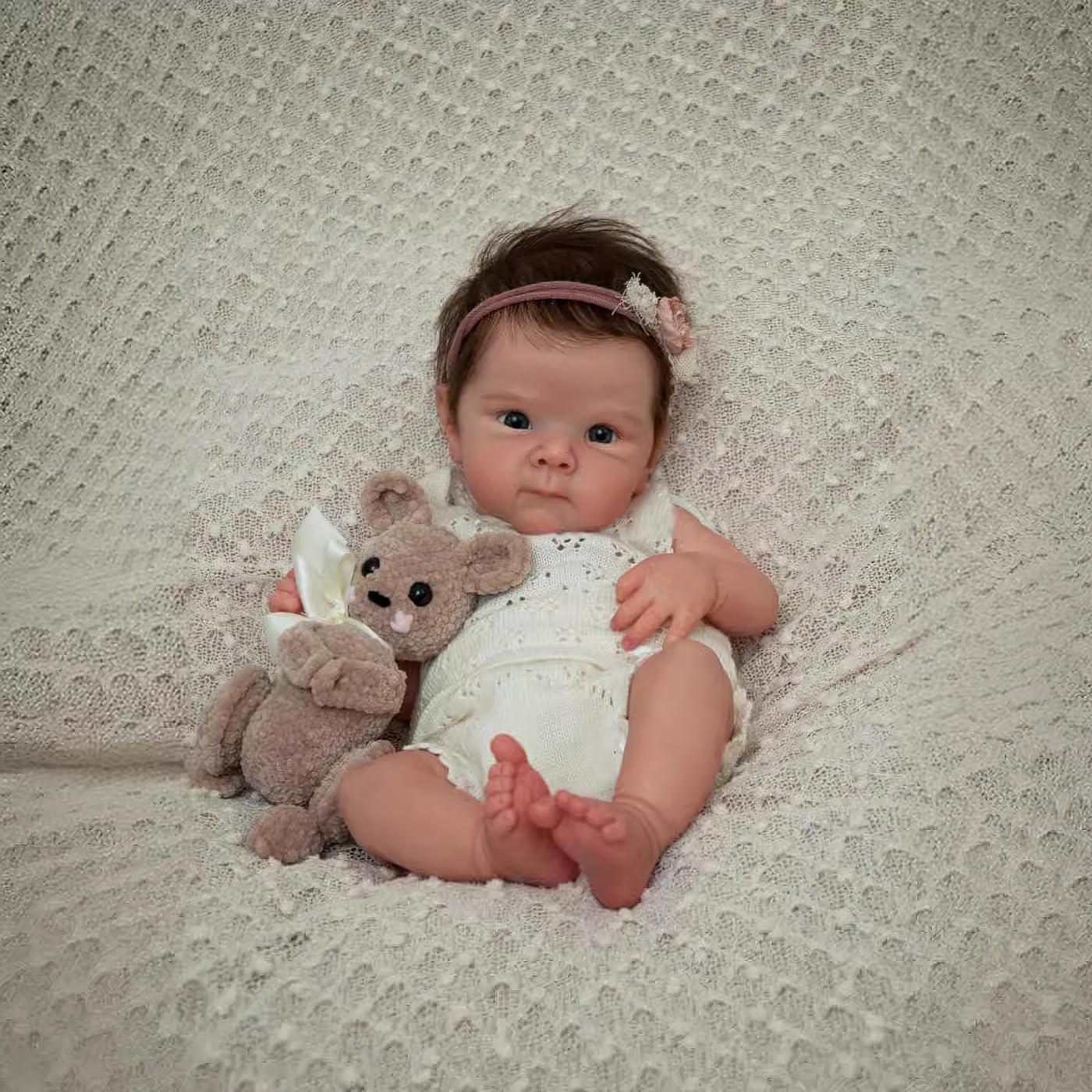 Wamdoll 19-inch reborn doll full-body view for lifelike nurturing play.
