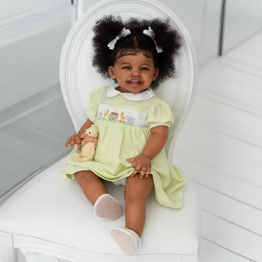 Wamdoll 24-inch sweet smiling doll with rooted curls for nurturing play.