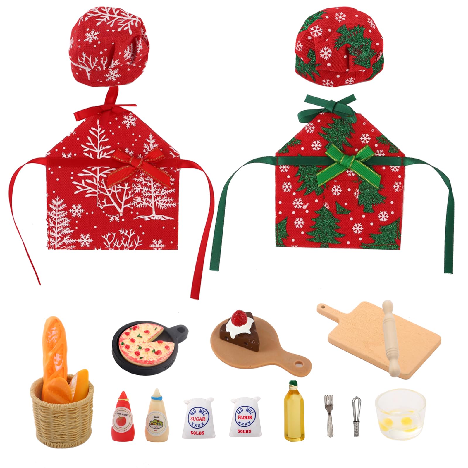WanBigVa Christmas Elf doll aprons for festive play outfits.