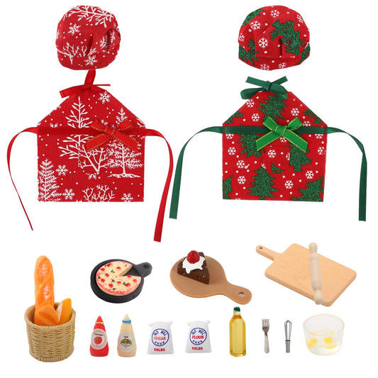 WanBigVa Christmas Elf doll aprons for festive play outfits.