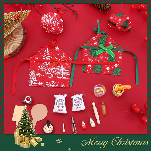 WanBigVa Christmas Elf chef hats complete the cooking-themed look.