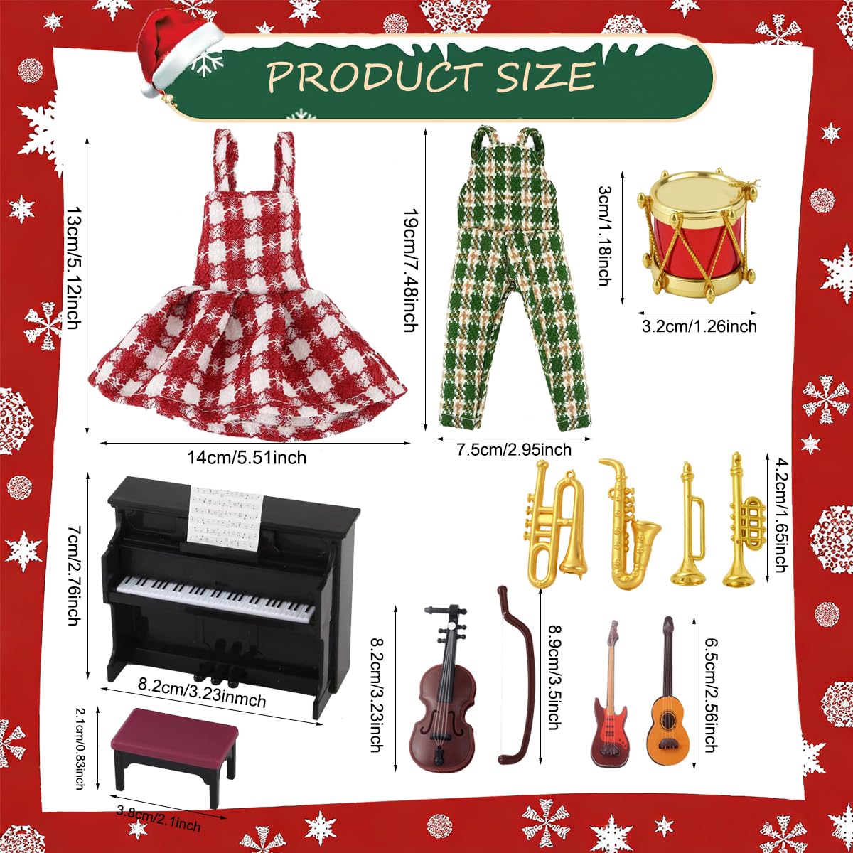WanBigVa green pants add snug festive look to elf doll.
