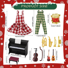 WanBigVa green pants add snug festive look to elf doll.
