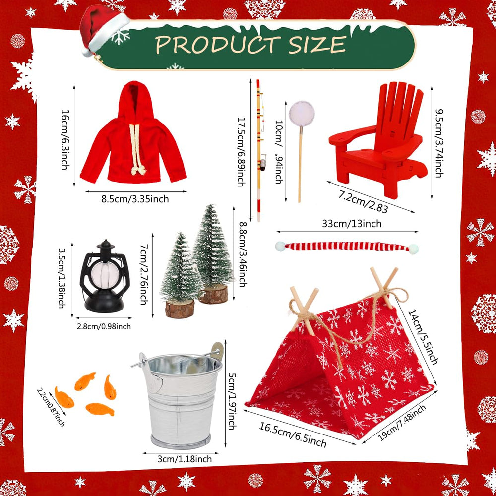 WanBigVa Christmas Elf Doll mini tree 5-9 inch for seasonal scenes