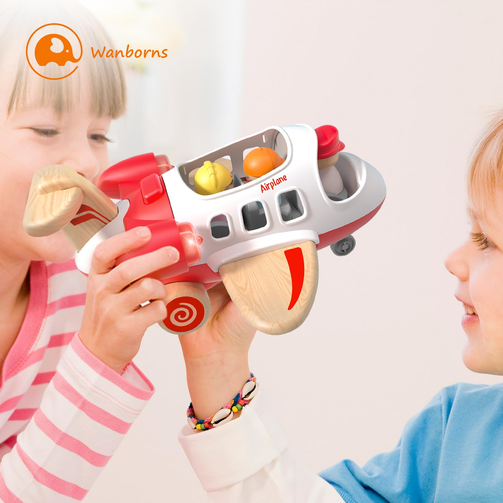 Wanborns kids plane toy ready for education through play and exploration.