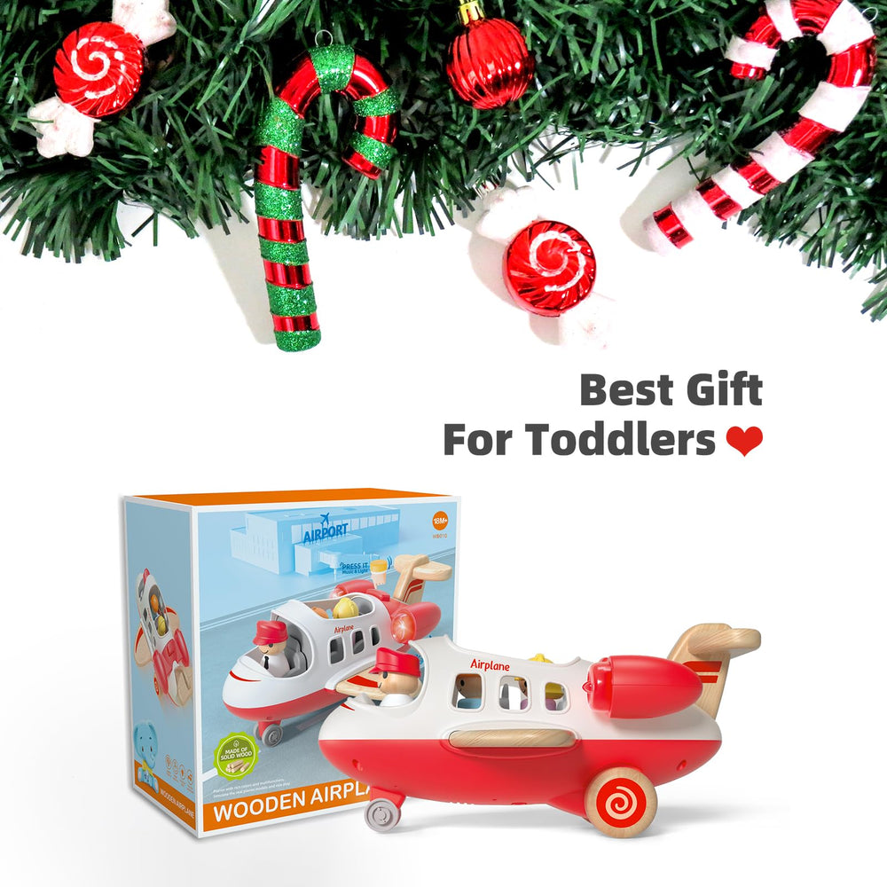 Wanborns wooden airplane toy texture showcasing Beech wood feel