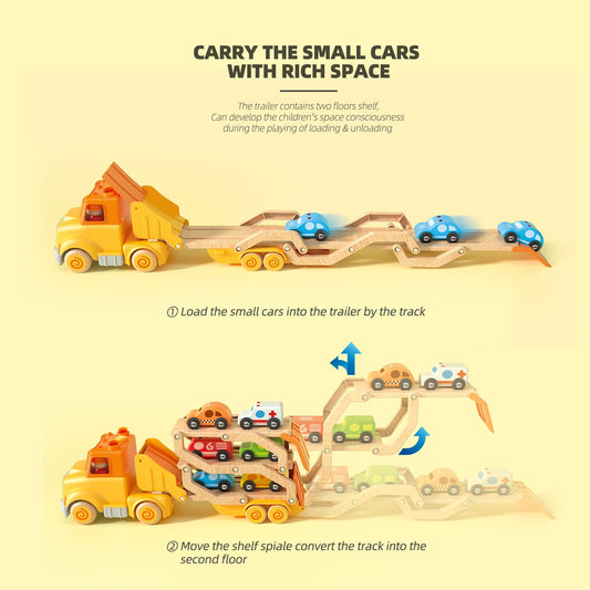 Wanborns detachable cab truck for easy assembly and pretend driving adventures.