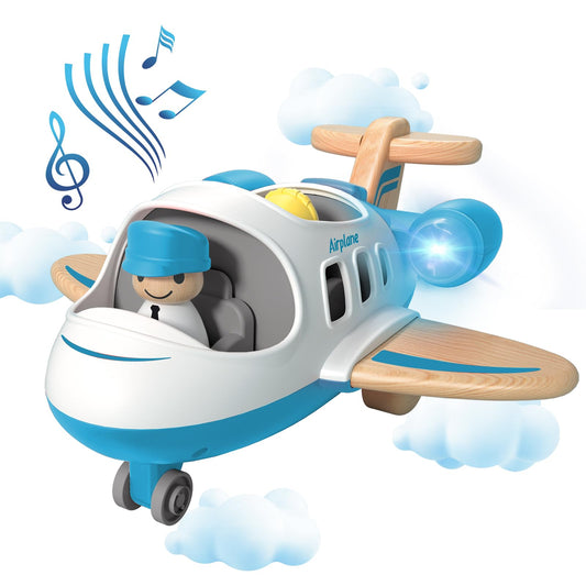 Wanborns kids airplane toy with lights and sound engages toddlers during play.