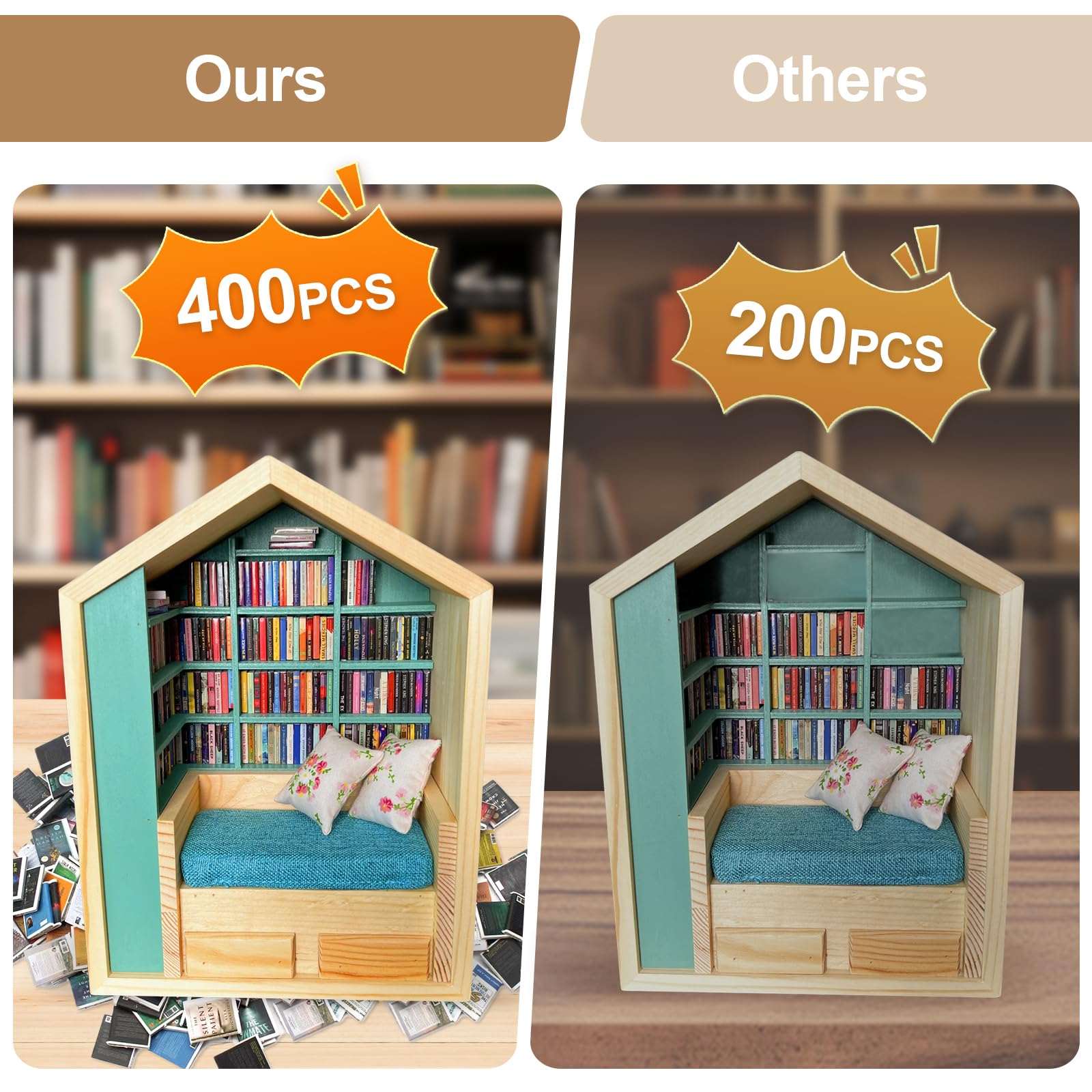 Wanheart anxiety mini books close-up highlighting vibrant covers for visual interest.