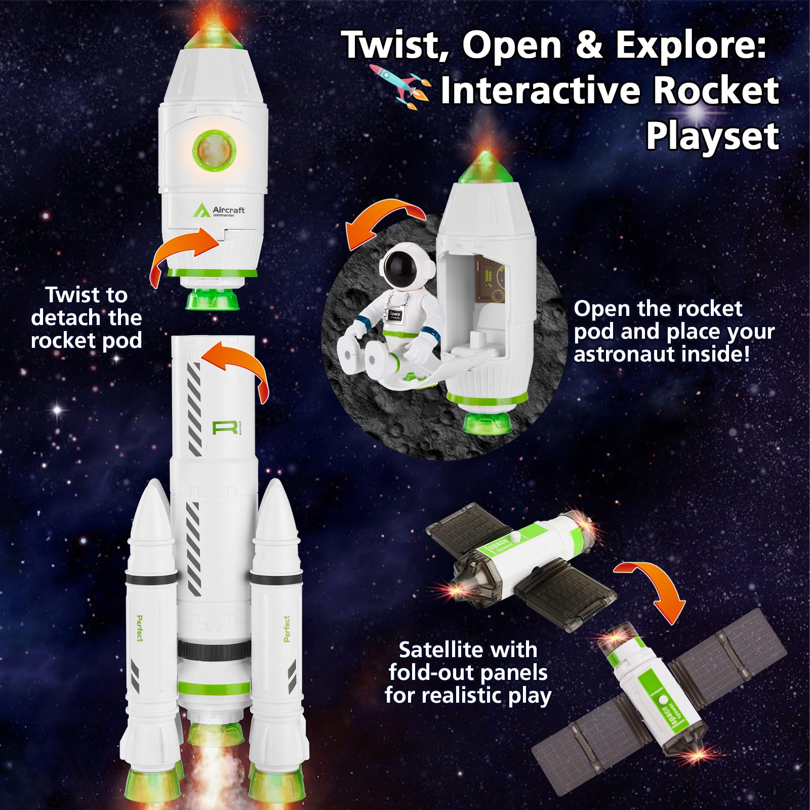 Wanonoo astronauts with backpacks illustrate collaborative pretend play and STEM curiosity.