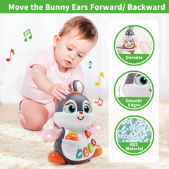 Wanonoo Easter bunny toy promotes crawling movement with interactive features