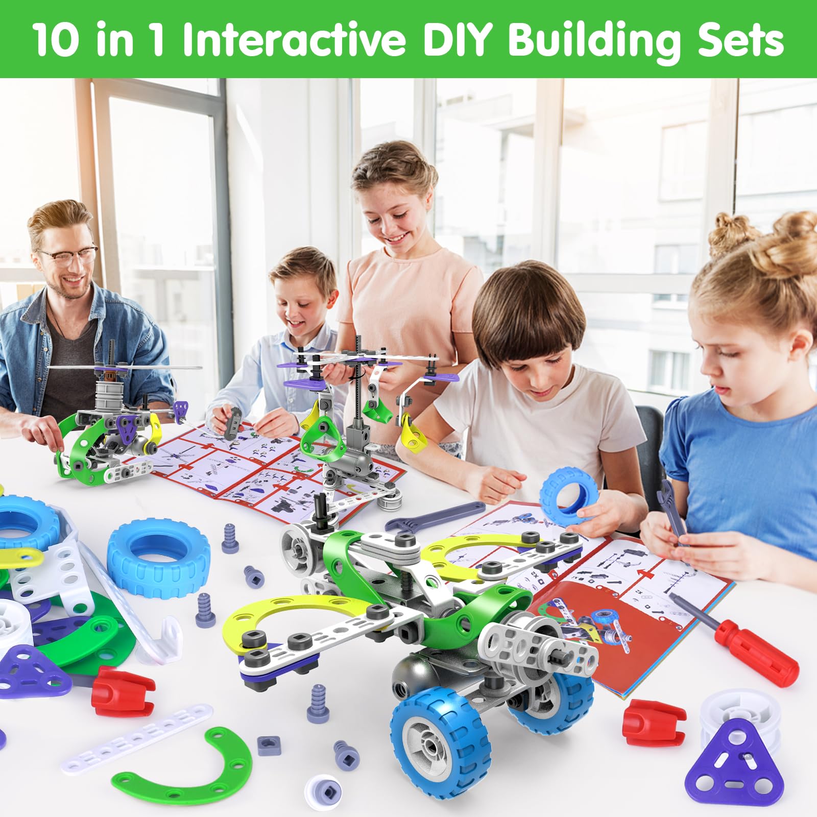 Wanonoo 10-in-1 STEM robot model promotes sequencing and hands-on learning.