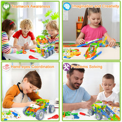 Wanonoo 12-in-1 STEM kit racing car model encourages quick-build creativity and focus