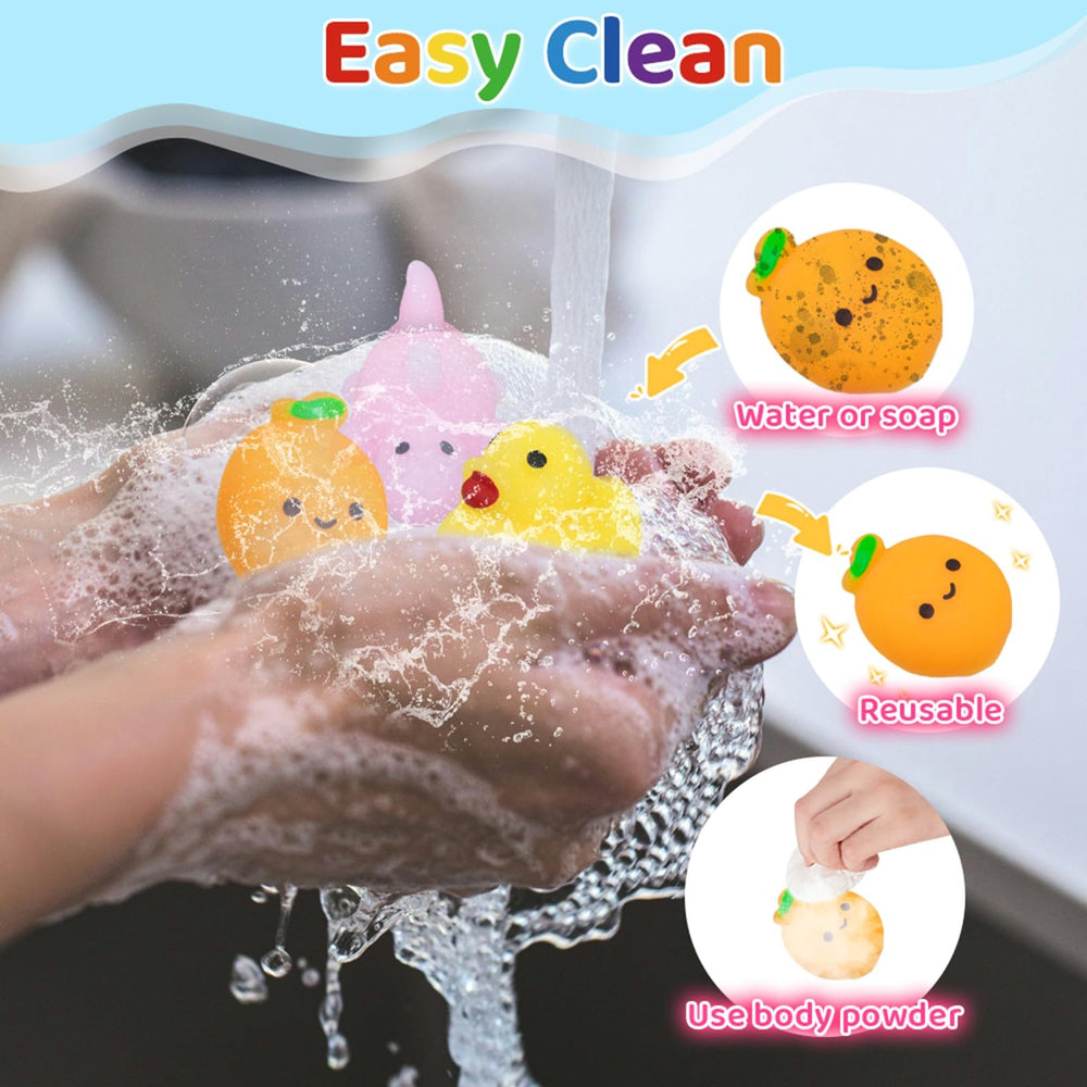 Waraoko Mochi Squishies individually wrapped packaging keeps items clean.