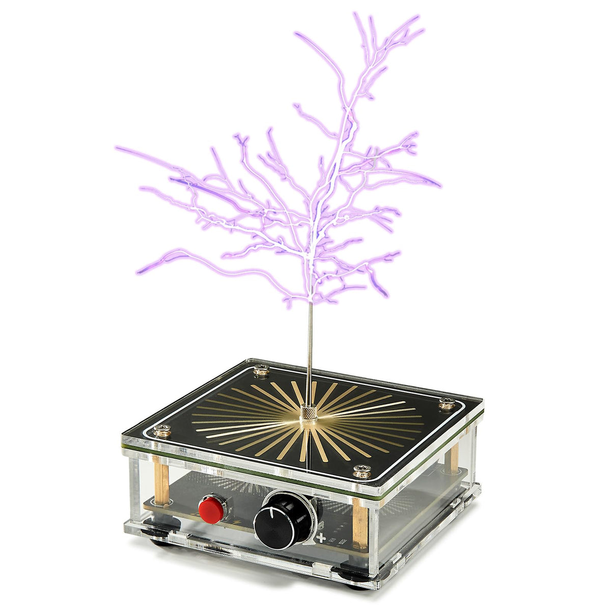 Wardenclyffe Mini Music Tesla Coil palm-size enables engaging hands-on demos.