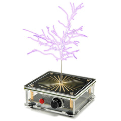 Wardenclyffe Mini Music Tesla Coil palm-size enables engaging hands-on demos.
