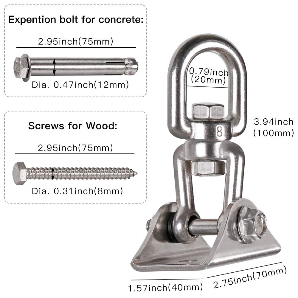 WAREMAID 1000 lbs capacity hanger supports heavy swings and gym equipment safely.