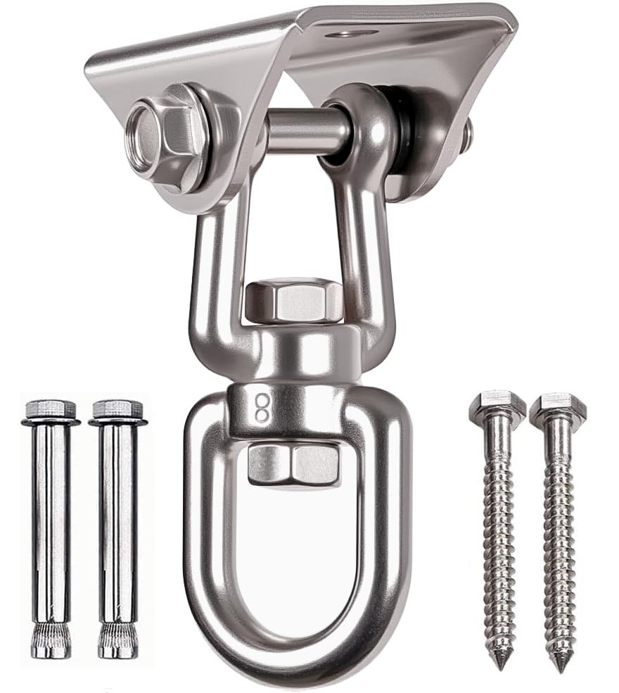 WAREMAID heavy-duty 360° swivel hanger for hammocks provides durable mounting.