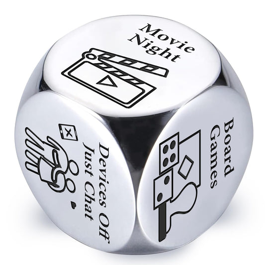 Wareon date night dice in gift box, ready for gifting