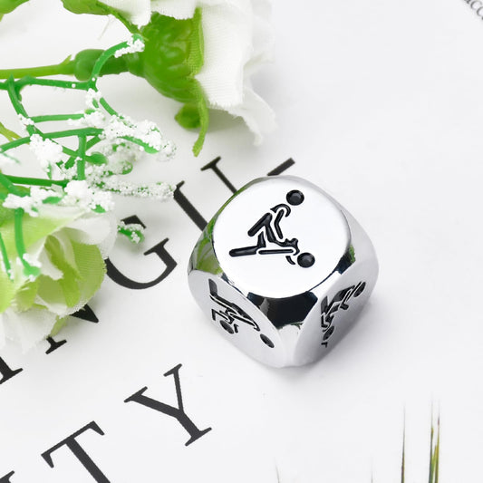 Wareon date night dice highlights durable stainless steel and easy-read engravings for quick meal choices.
