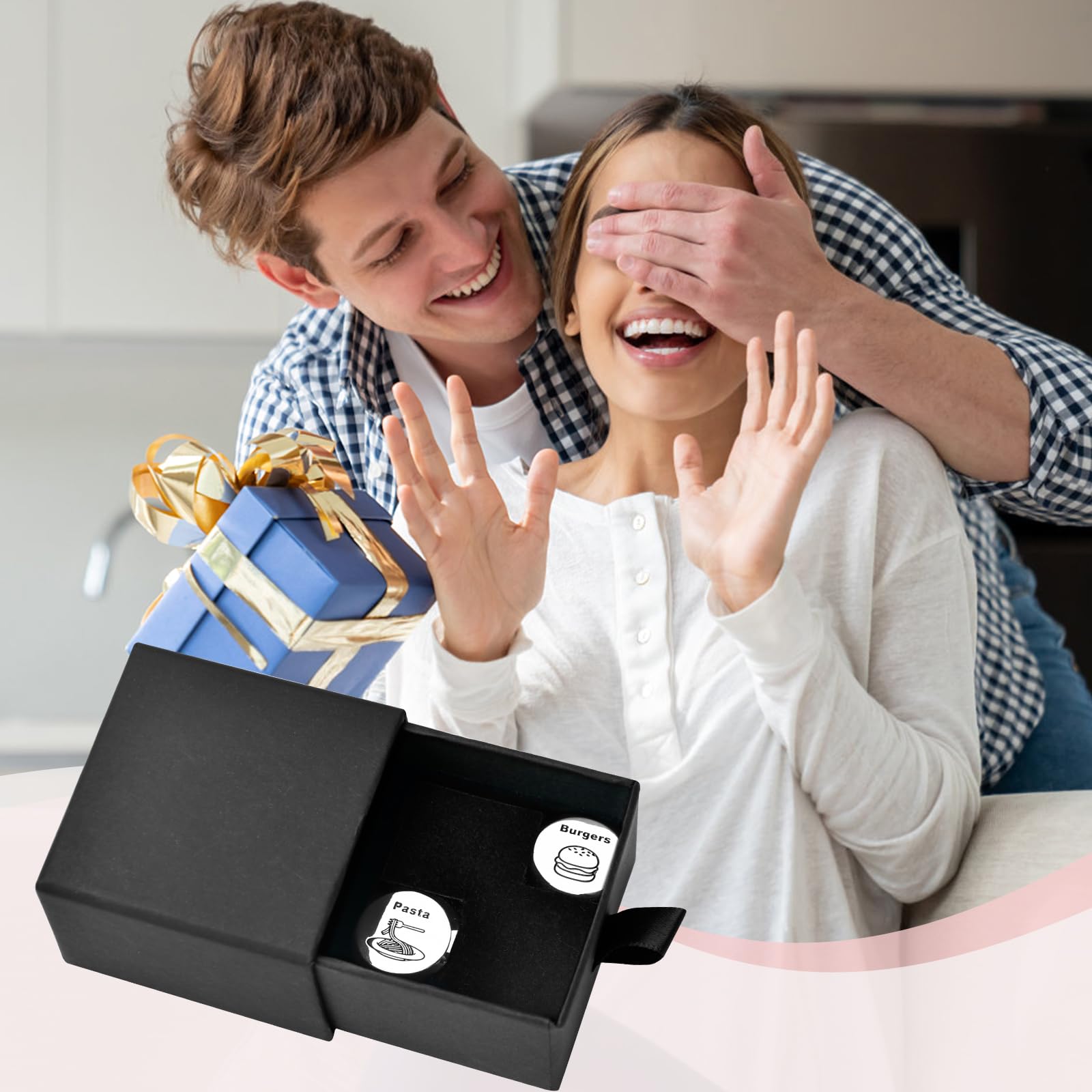 Wareon dice shown in a ready-to-gift gift box.