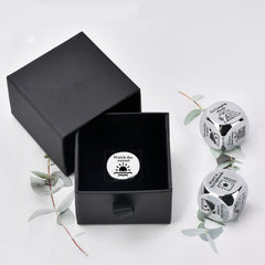 Wareon six-activities dice displaying Cook at Home, Go Camping, and more.