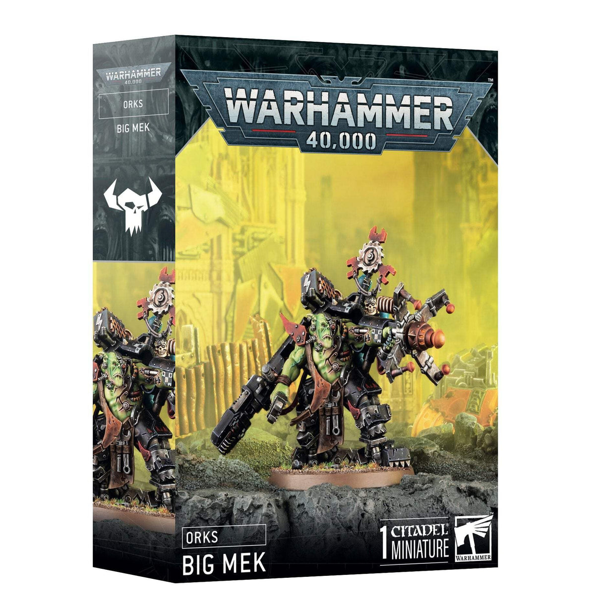 Warhammer Orks Big Mek with teleport harness enables dramatic battlefield entry and flexible weapon loadouts.