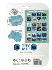 Warm Fuzzy 3D Viewfinder Shark Edition child holding viewfinder encourages independent discovery
