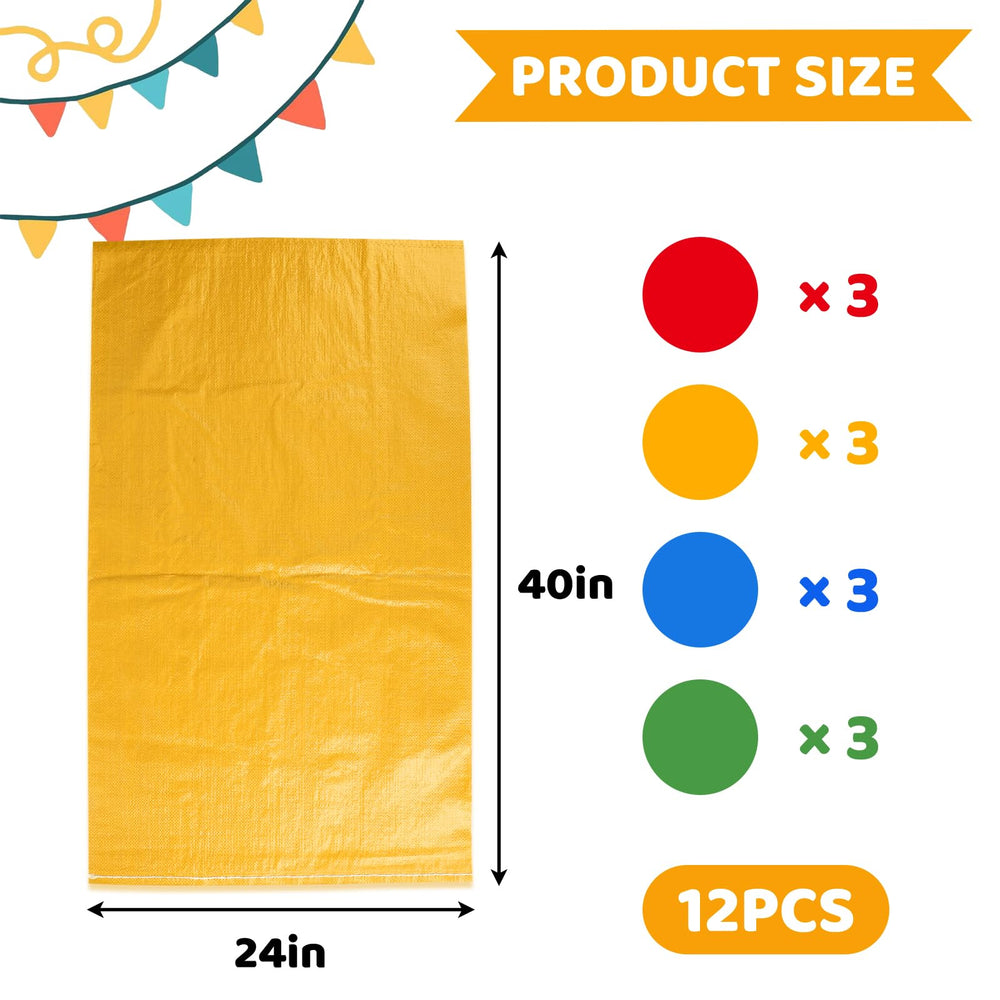 WarmFarm potato sack race bags blue help families play together with sturdy, reusable fabric.