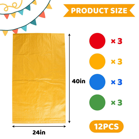 WarmFarm potato sack race bags blue help families play together with sturdy, reusable fabric.