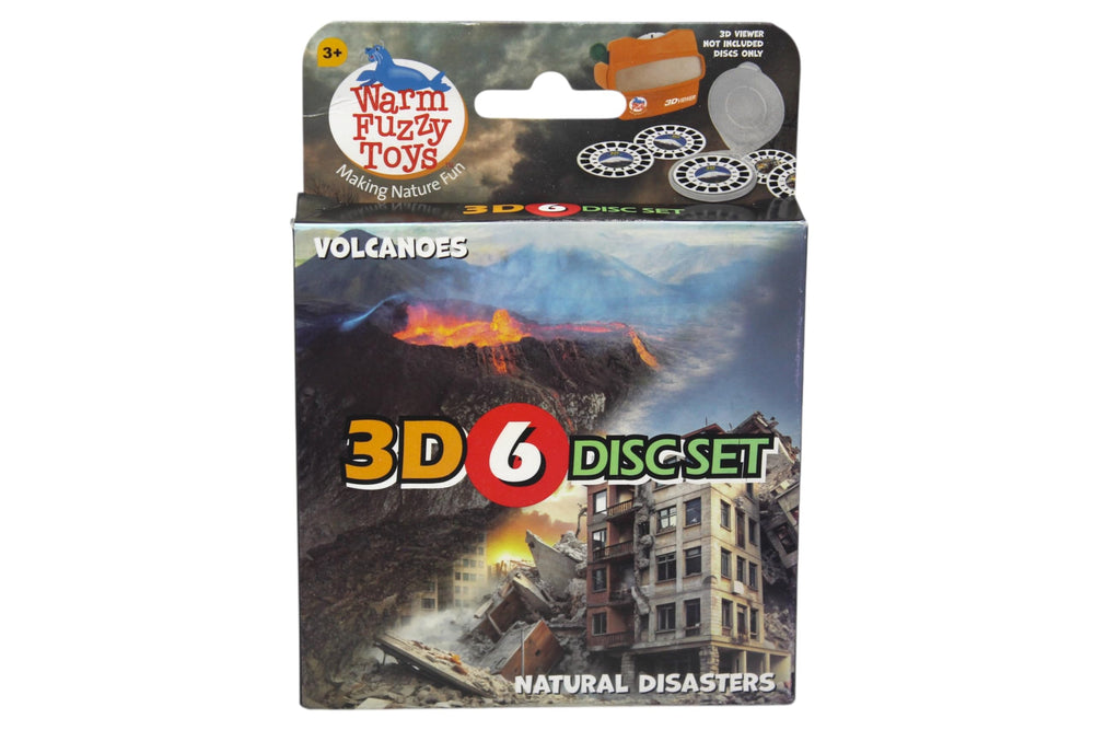 Warm Fuzzy 3D viewfinder reels illustrate natural disasters for engaging science exploration.