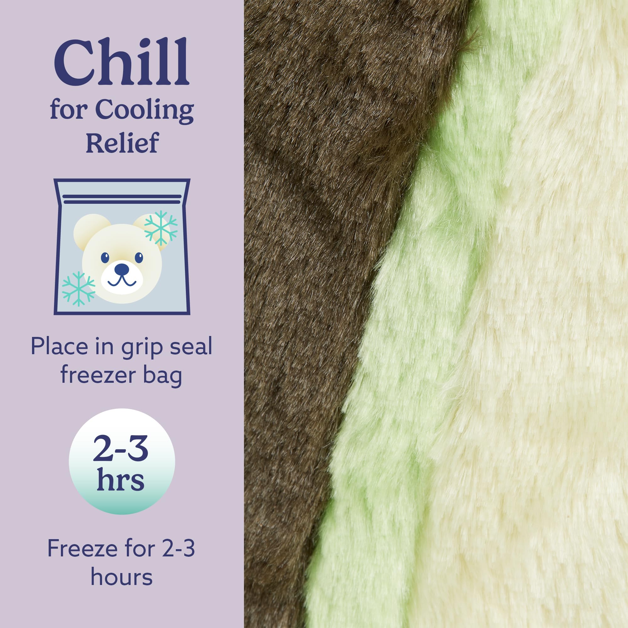 Warmies Avocado plush lightly lavender scented for a relaxing bedtime atmosphere.