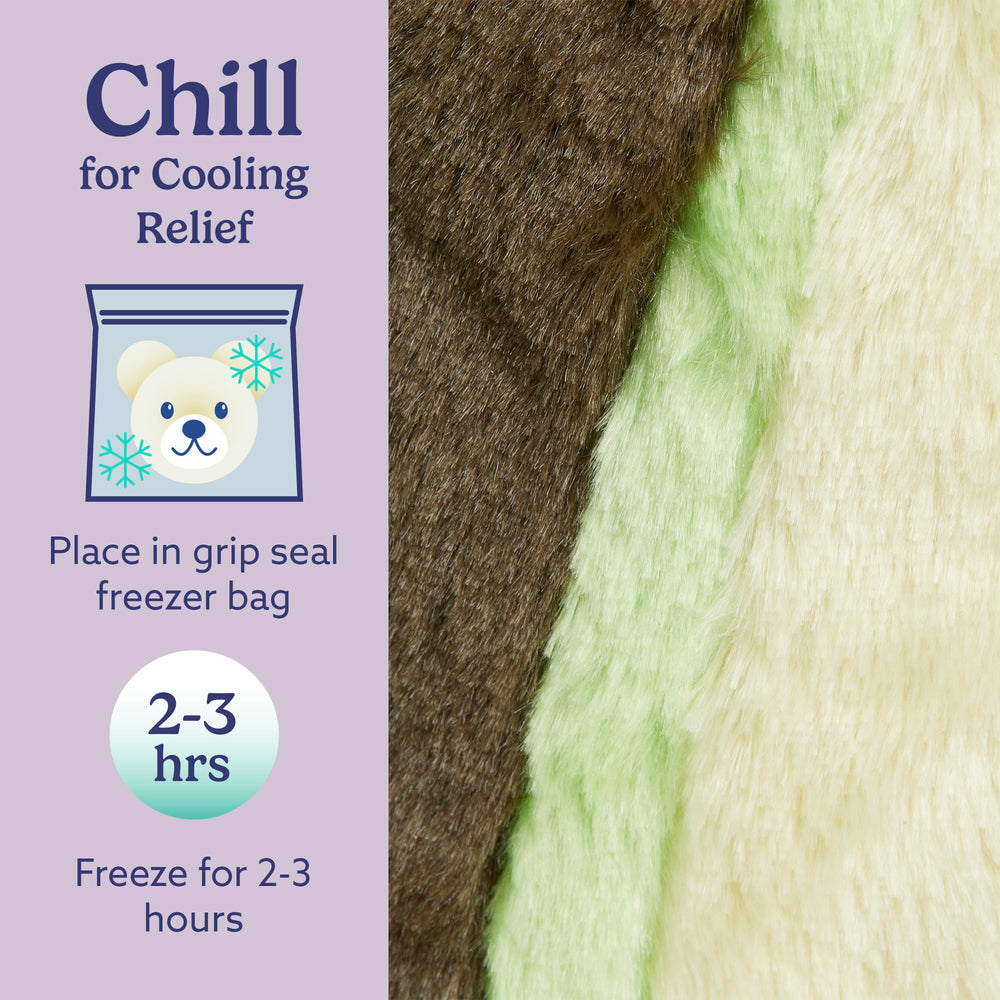 Warmies Avocado plush lightly lavender scented for a relaxing bedtime atmosphere.