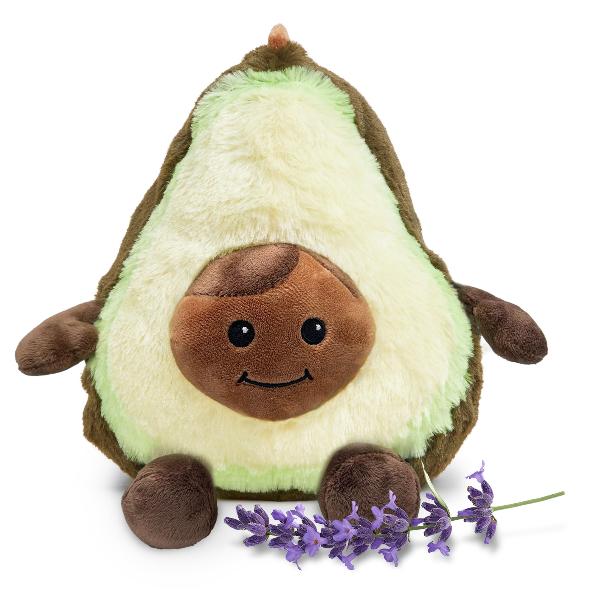 Warmies Avocado plush microwavable for soothing warmth and cozy hugs.