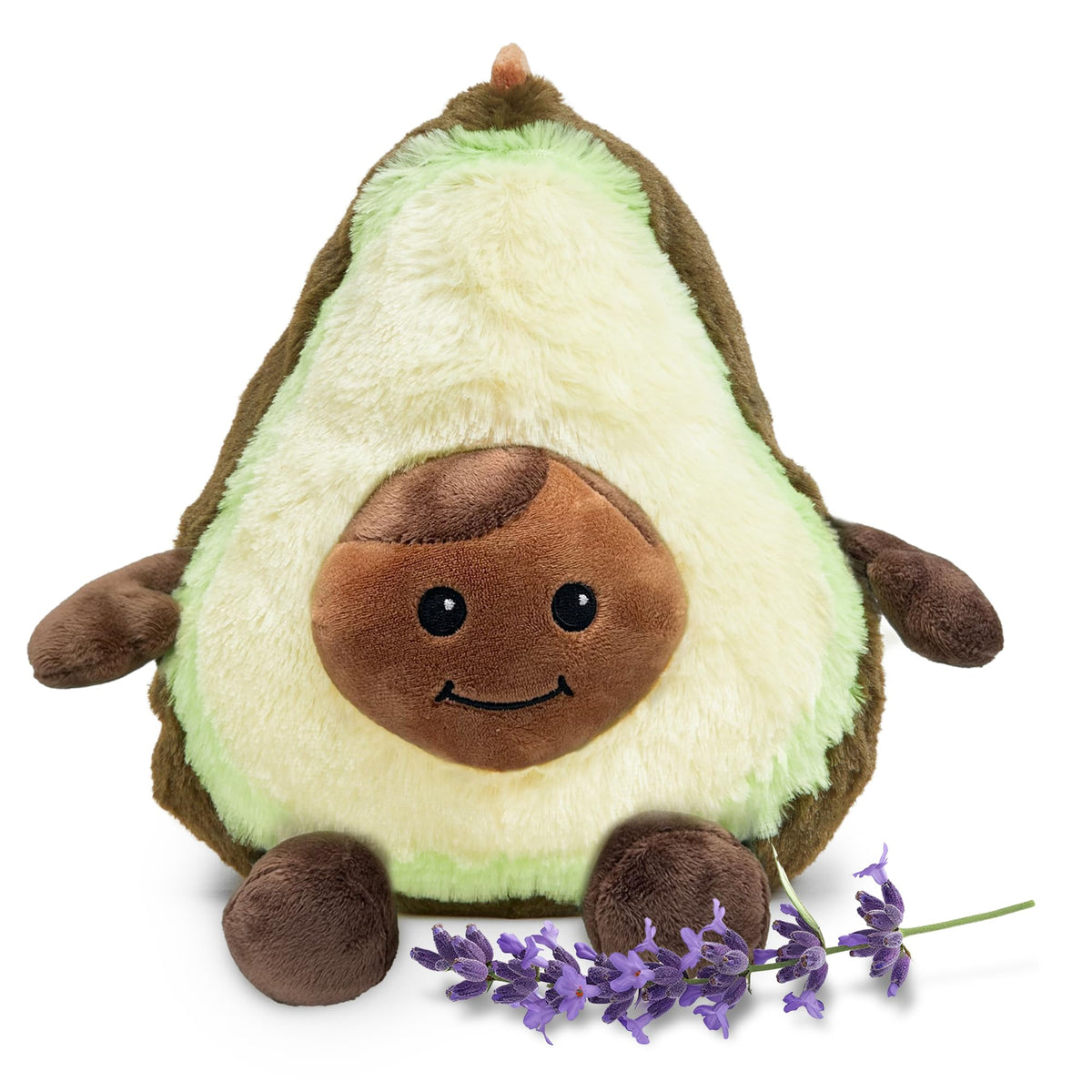 Warmies Avocado plush microwavable for soothing warmth and cozy hugs.