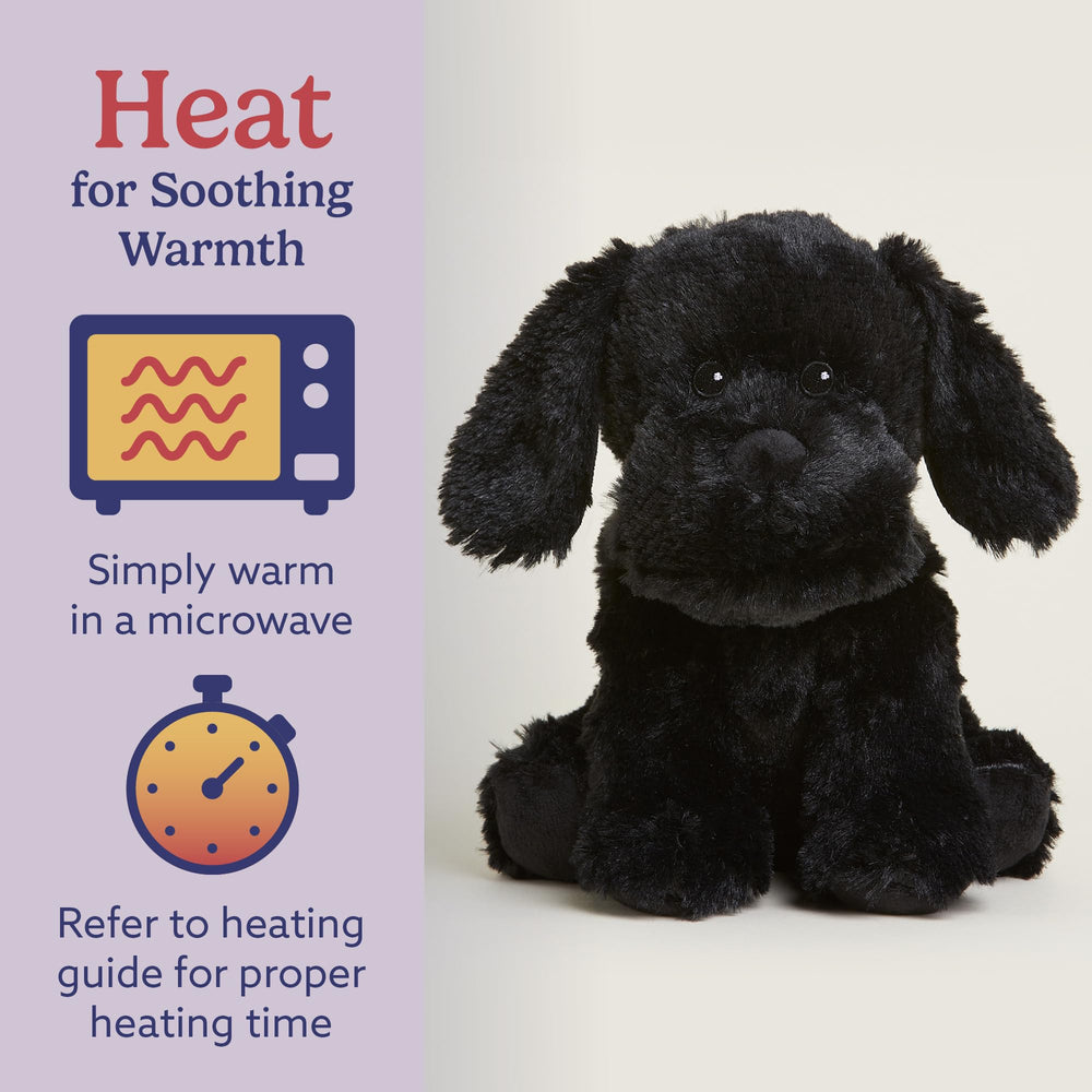 Warmies Black Labrador weighted plush for extra comforting weight.
