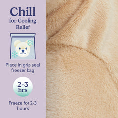 Warmies Bull Dog cooling plush provides a refreshing chill on hot days