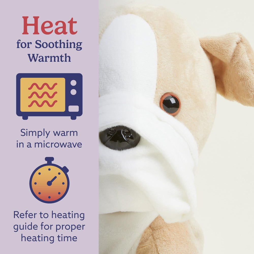 Warmies Bull Dog heated plush ready for comforting warmth