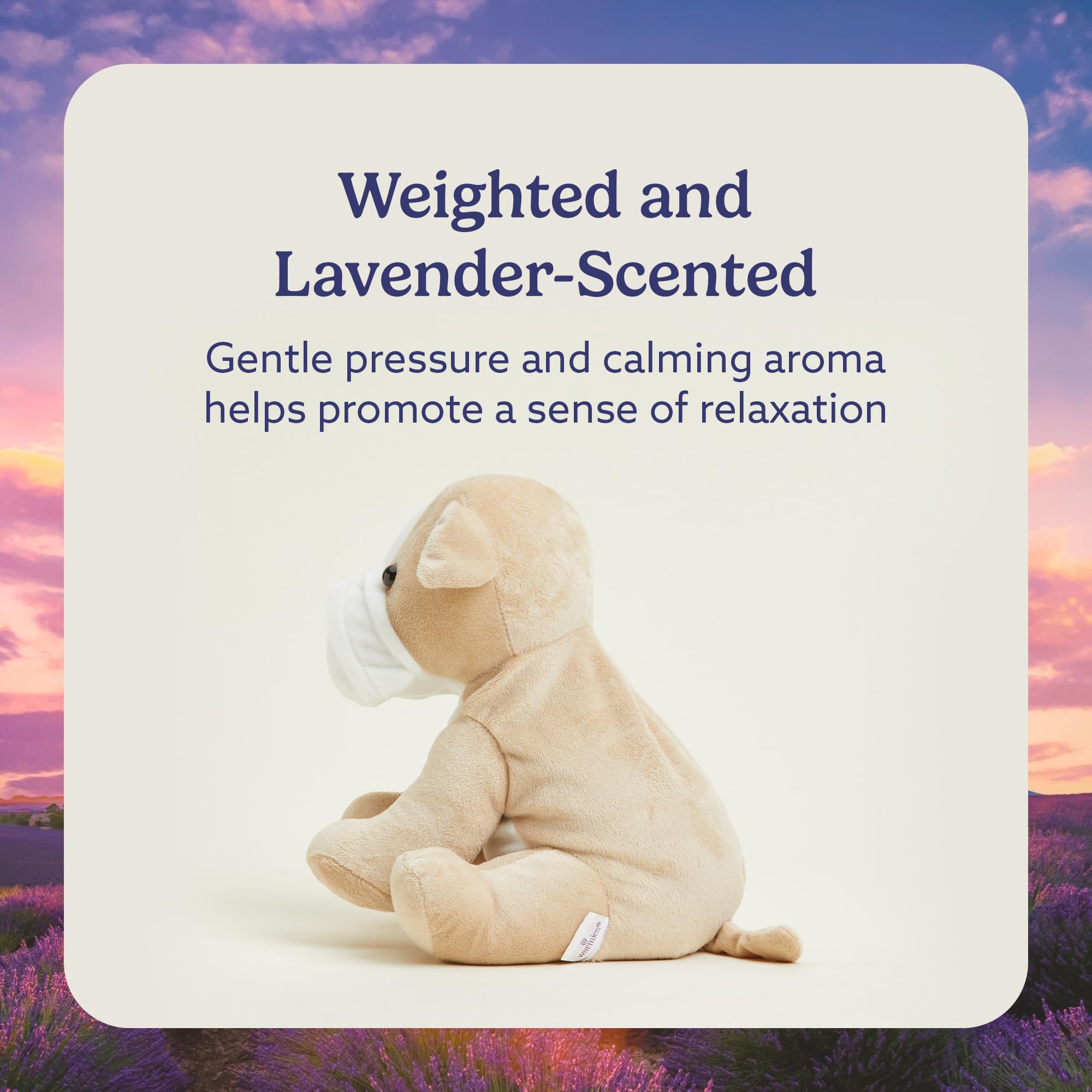 Warmies Bull Dog lavender-scented plush offers a soothing bedtime aroma